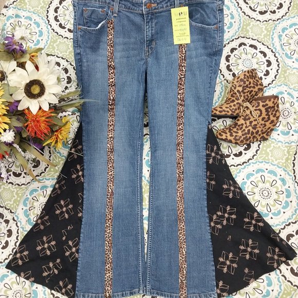 Levi's Denim - 2604 Size 14m Levi's Signature Stretch Upcycled Bell-Bottoms